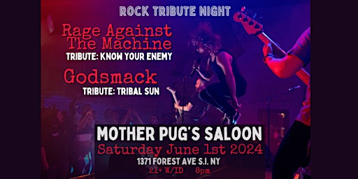 Immagine principale di Rage Against The Machine + Godsmack Tribute Bands at Mother Pugs Saloon 