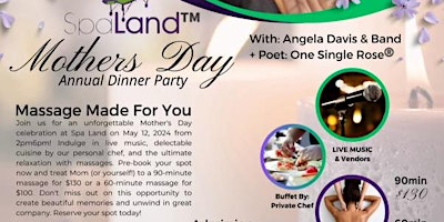 Image principale de Spaland Annual Mother’s Day Dinner Party