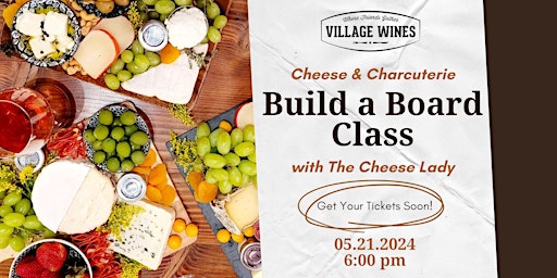 Imagen principal de Cheese & Charcuterie Build A Board Class