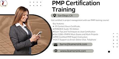 PMP Certification 4 Days Classroom Training in San Diego, CA primary image