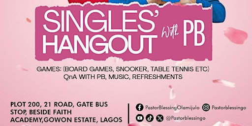 Immagine principale di Singles Hangout with Pastor Blessing 