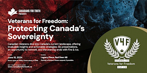 Imagem principal do evento Veterans for Freedom - Protecting Canada's Sovereignty