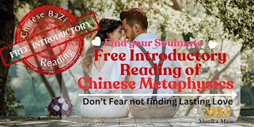 Imagem principal do evento Don’t be afraid to find lasting love. Free introductory reading. TXD