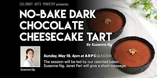 No-bake Dark Chocolate Cheesecake Tart by Susanne Ng