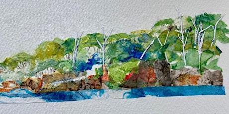 Collage and dyeing on paper with Gillian Wilde