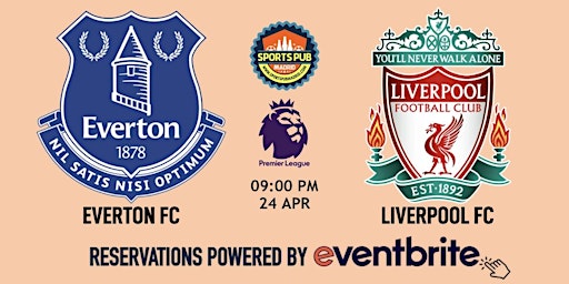 Primaire afbeelding van Everton v Liverpool | Premier League - Sports Pub Malasaña