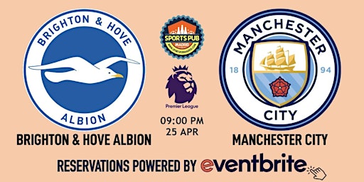 Imagem principal do evento Brighton v Manchester City | Premier League - Sports Pub Malasaña