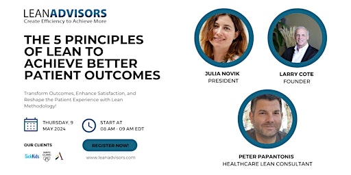 Imagem principal do evento The 5 Principles of Lean to Achieve Better Patient Outcomes