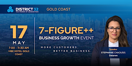 Imagem principal de District32 Connect Premium $1M Event in Gold Coast – Fri 17 May