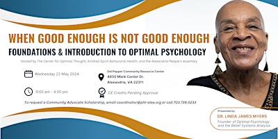 When Good Enough Is Not Good Enough: Foundations & Intro to Optimal Psych primary image