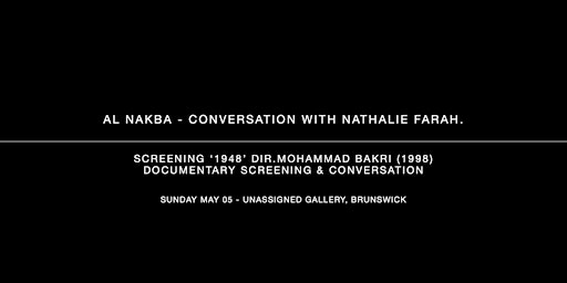 Primaire afbeelding van AL NAKBA - Conversation & Screening