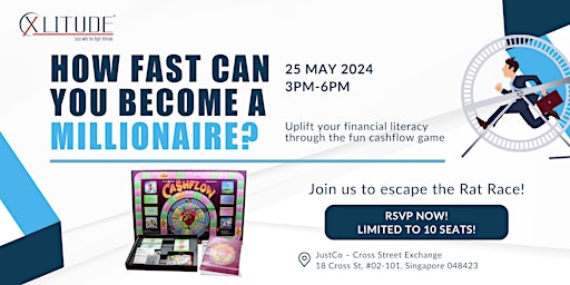 Imagem principal do evento How Fast Can You Become a Millionaire Cashflow Game Workshop