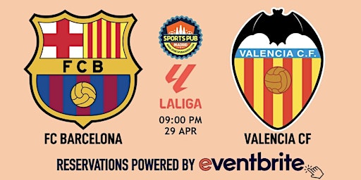 Immagine principale di Barcelona v Valencia | LaLiga Derby - Sports Pub Malasaña 