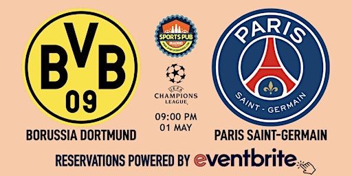 Imagem principal do evento B. Dortmund v PSG Paris | Champions League  - Sports Pub Malasaña