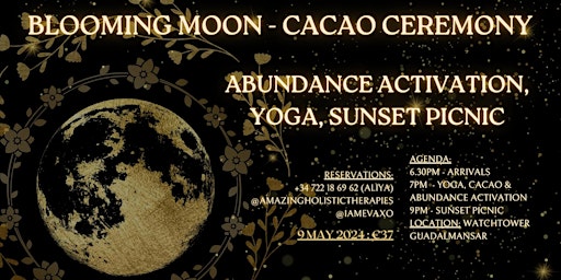Imagem principal do evento Blooming Moon - Cacao, Yoga, Abundance Activation