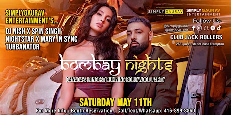 Image principale de BOMBAY NIGHTS | Canada's Longest Running Bollywood Party