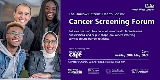 Imagem principal do evento Harrow Citizens’ Health Forum: Cancer Screening Services