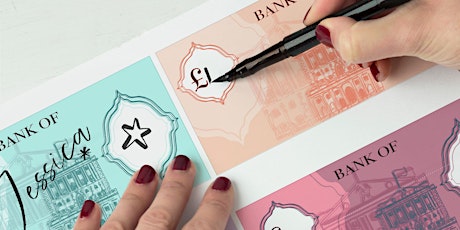 Create a banknote - Modern Calligraphy workshop for beginners