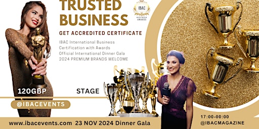 Image principale de Business Network AWARDS GALA 2024. Discover unparalleled prestige with IBAC