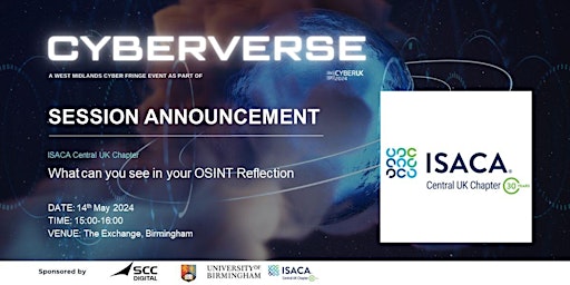 Imagem principal do evento CyberVerse: What can you see in your OSINT Reflection