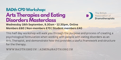 Arts Therapies with Eating Disorders Masterclass primary image
