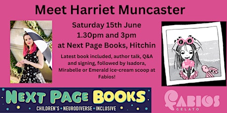 Harriet Muncaster Author Event + Isadora/Mirabelle/Emerald ice-cream