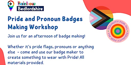 LGBTQ+ Pride and Pronouns Badge Making Workshop primary image