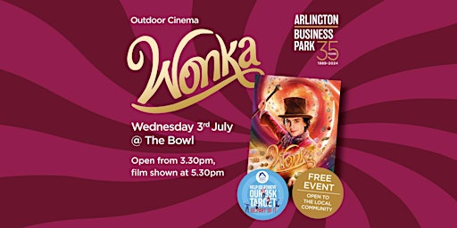 Imagem principal do evento Wonka Outdoor Cinema at Arlington Business Park