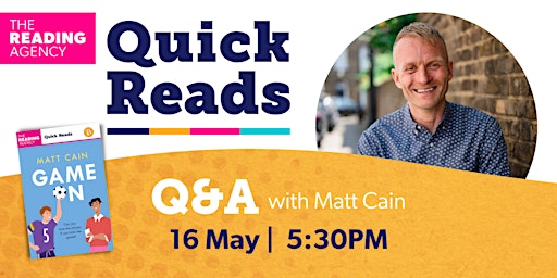 Imagem principal do evento Matt Cain: Meet the author - Questions and Answers