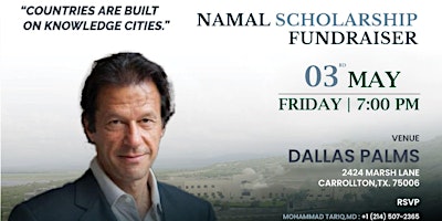 Hauptbild für Namal Scholarship Fundrasiser (Dallas)