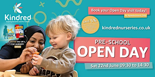 Immagine principale di Kindred Southgate Pre-School Open Day - 22nd June 2024 