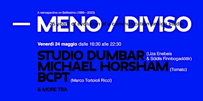 — MENO / DIVISO Talk (Part 2) con Studio Dumbar, Michael Horsham e Bcpt primary image