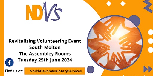 Hauptbild für Revitalising Volunteer Event (South Molton) - Organisations Booking Form