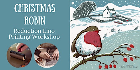 Christmas Robin Reduction Lino Printing Workshop