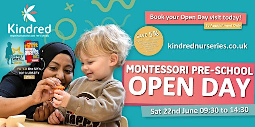 Imagem principal de Kindred Cator Park Montessori Pre-School Open Day - 22nd June 2024