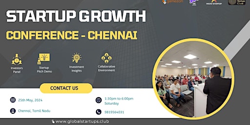 Primaire afbeelding van Startup Growth Conference - Chennai