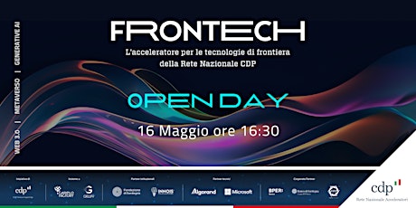 Frontech Open Day: scopri l'acceleratore CDP per le tecnologie di frontiera