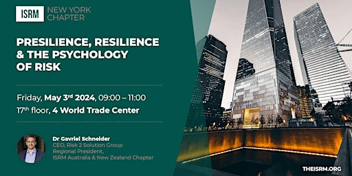 Imagem principal do evento Presilience, Resilience & the Psychology of Risk