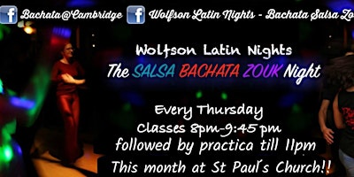 The Salsa, Bachata and Zouk Night in Cambridge- Wolfson Latin Nights primary image