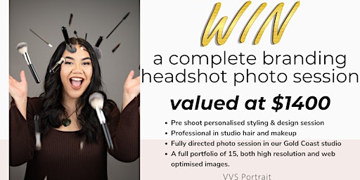 Imagem principal do evento WIN a complete branding headshot photo session valued at $1400