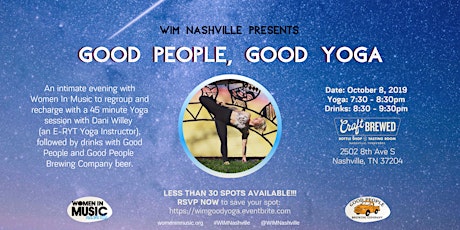 WIM Nashville Presents: Good People, Good Yoga primary image