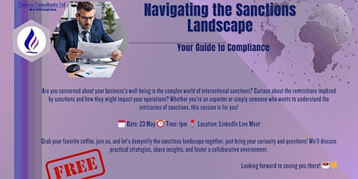 Hauptbild für Navigating the Sanctions Landscape/ Your Guide to Success