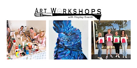 Art Workshop Painting the Australian Black Cockatoo!