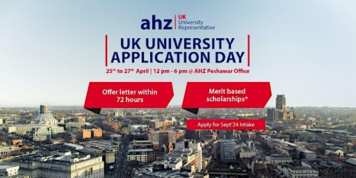 Primaire afbeelding van UK University Application Day @ AHZ Peshawar Office