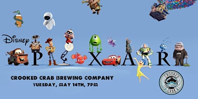 Imagen principal de Disney Pixar Movie Trivia at Crooked Crab Brewing Company