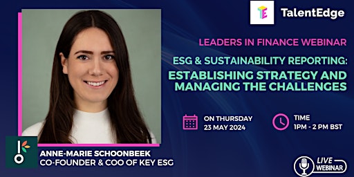 Hauptbild für ESG & Sustainability Reporting: Establishing strategy and managing the challenges