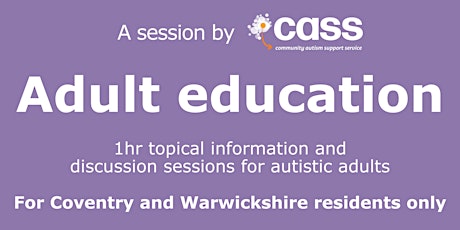 Understanding autism – adult education | Community Autism Support Service