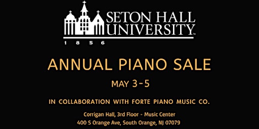 Imagem principal do evento Seton Hall  University Piano Sale