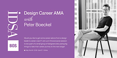 Design Career - Ask Me Anything with Peter Boeckel primary image
