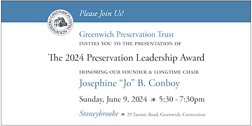 Immagine principale di 2024 Preservation Leadership Award for Josephine "Jo " Conboy 